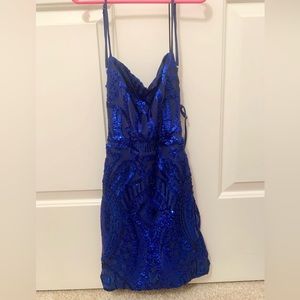 Lucy in the sky royal blue dress xxs